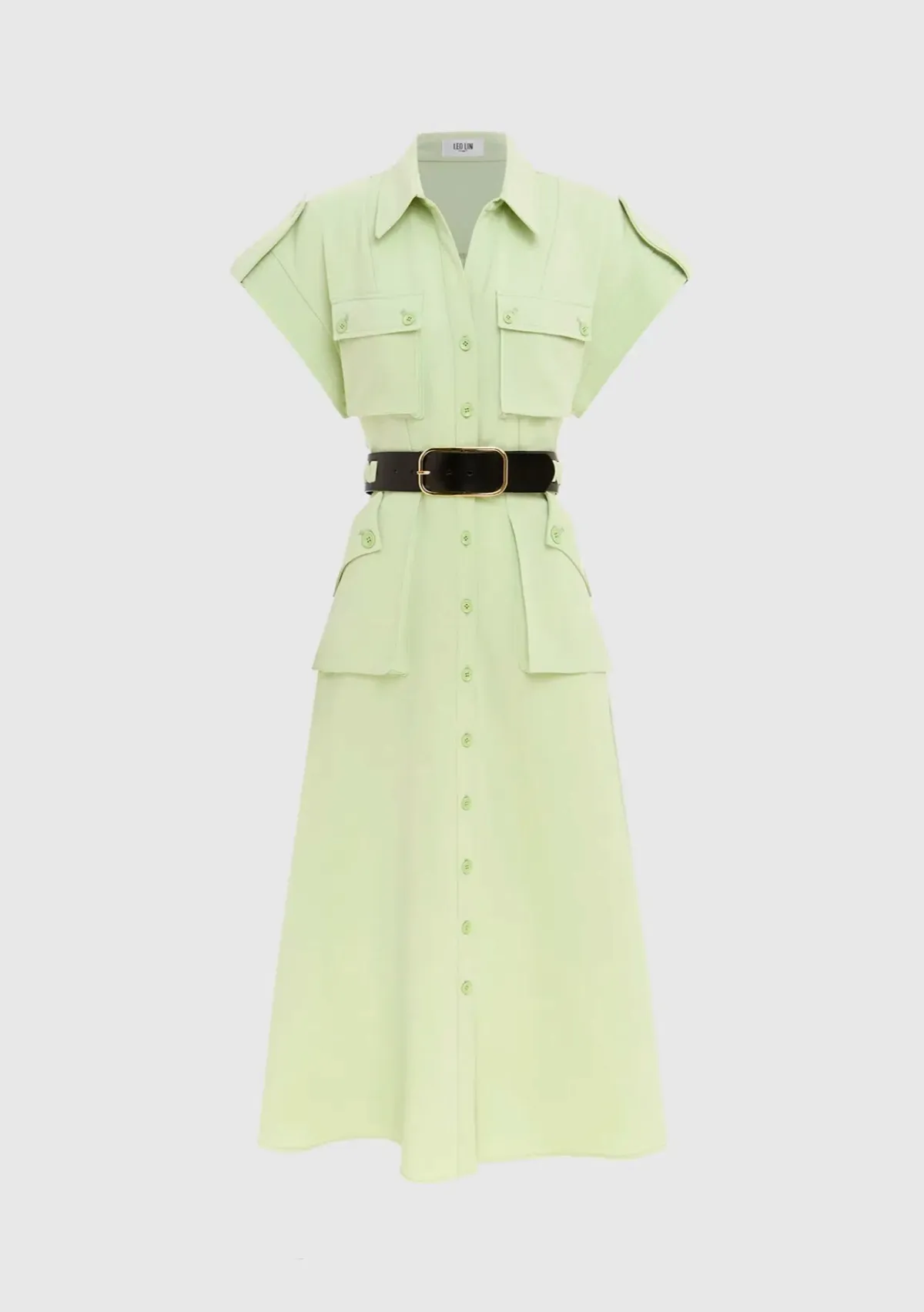 Leo Lin Audrey pocket Shirt Midi in Mint Size AU 10 - Image 1