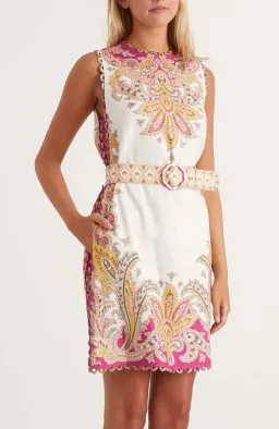 Zimmeramann Teddy Scallop Shift Dress Print Size 0 / AU 8 for rent on The Volte - image 2