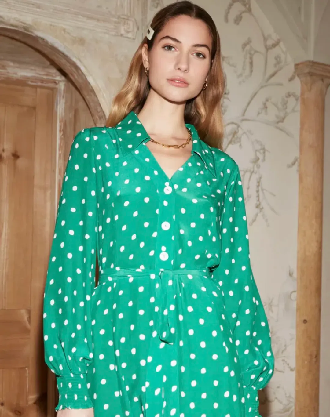 Kitri Sylvie Dress Green Size AU 8 for rent on The Volte - main image