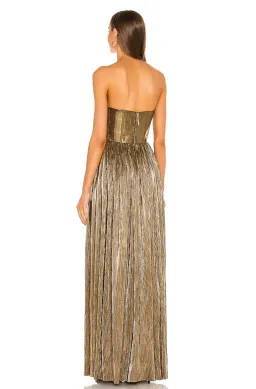 Bronx and Banco Florence Gown Gold Size AU 14 for rent on The Volte - image 2