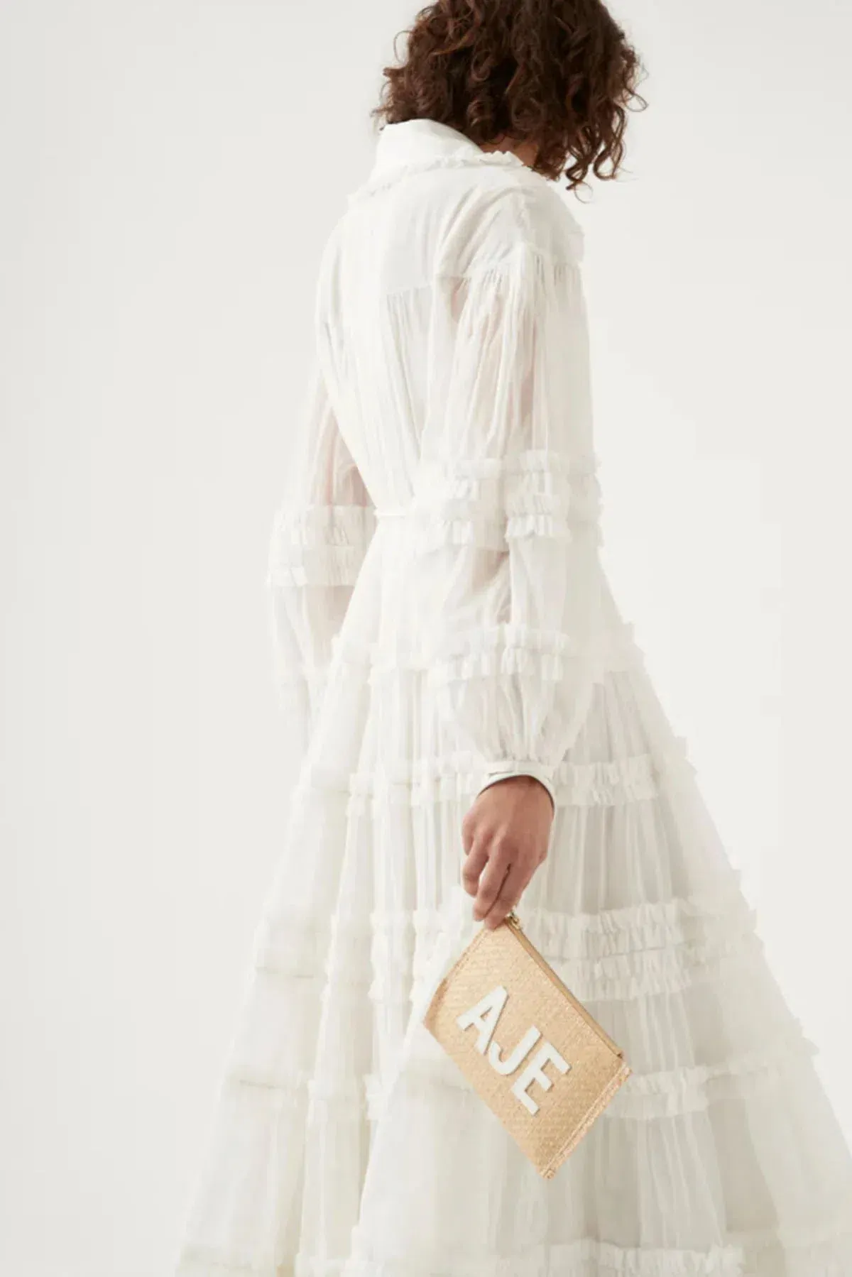 Aje Memento Tiered Maxi Dress In White Size AU 12 - Image 2