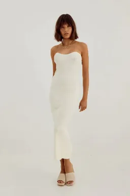 Sovere Studio Pixie Knit Midi Dress Buttermilk Size 6 for rent on The Volte - image 4