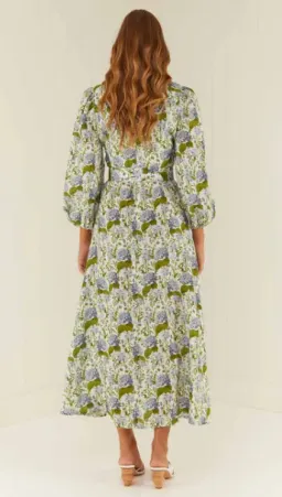 Palm Noosa Melrose Dress Blue Blooms Floral Size 12 for rent on The Volte - image 2