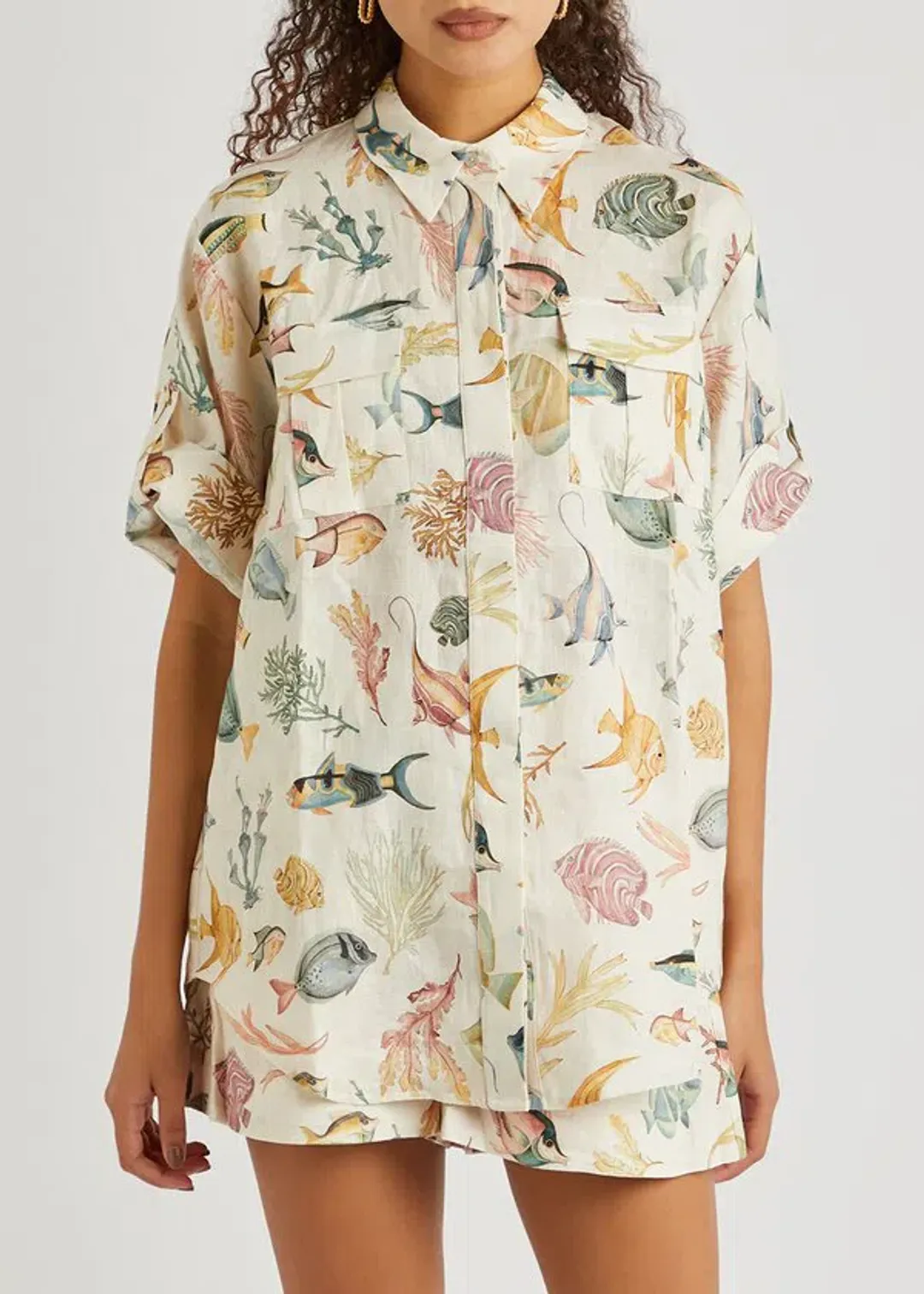 Alemais Wanda Shirt Short Two Piece Set Print Size 10 for rent on The Volte - main image