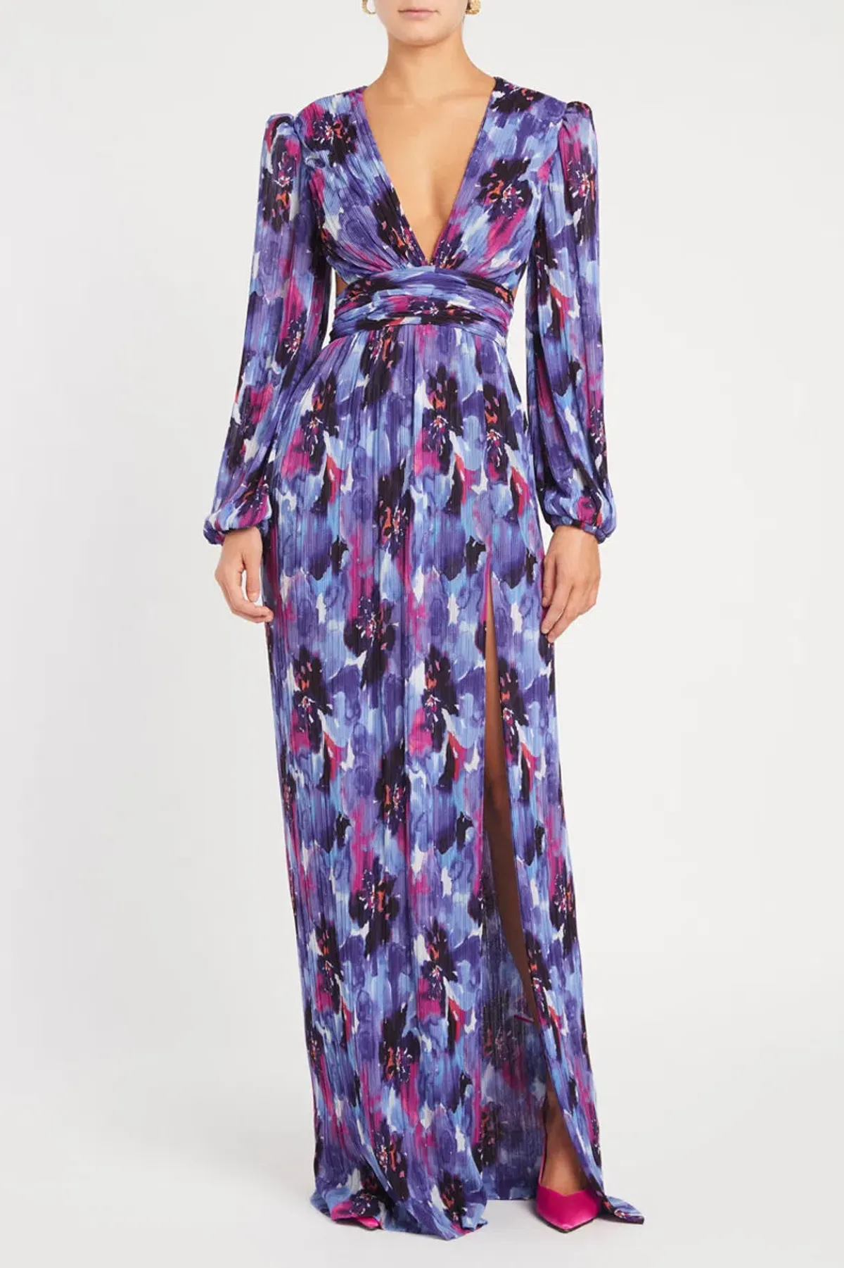 Rebecca Vallance Violet Deluge Gown Floral Print Size 8 - Image 1