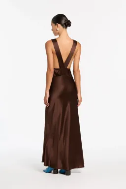 Sir the Label Aries Cut Out Gown Brown Size 2 / Au 10 for rent on The Volte - image 2