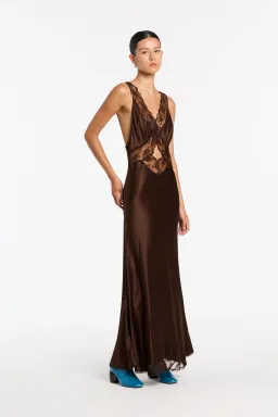 Sir the Label Aries Cut Out Gown Brown Size 8 for rent on The Volte - image 2