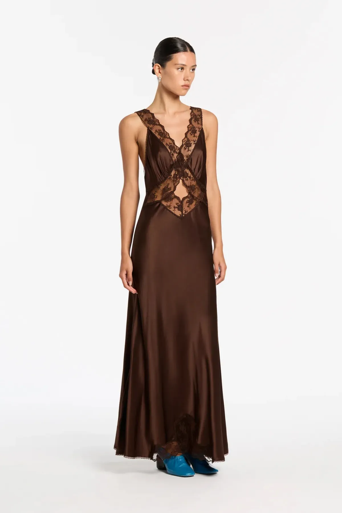 Sir the Label Aries Cut Out Gown Brown Size 8 for rent on The Volte - main image
