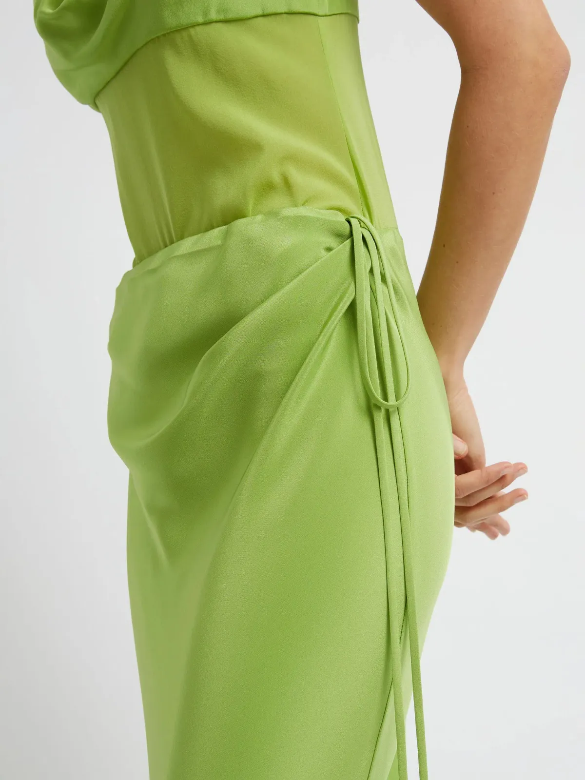 Christopher Esber Sheer Torso Cowl Tank Dress in Apple Size 8 - Image 5