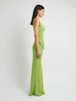 Christopher Esber Sheer Torso Cowl Tank Dress in Apple Size 8 for rent on The Volte - image 2