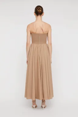 Scanlan Theodore Crepe Knit Cotton Strapless Dress Nude Size 8 for rent on The Volte - image 3