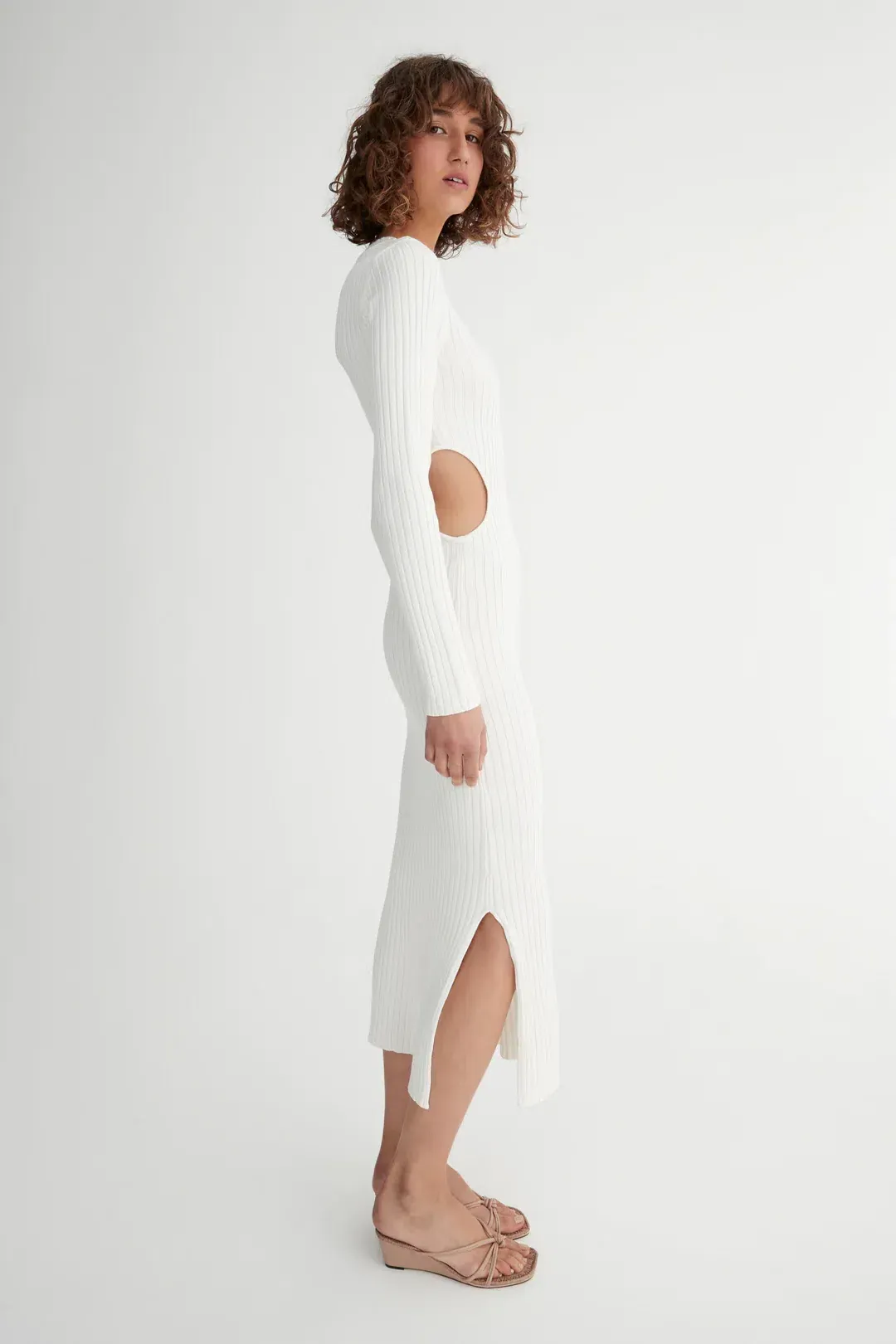 Hansen and Gretel Macy Dress in Bone White Size S/AU 8 for rent on The Volte - main image