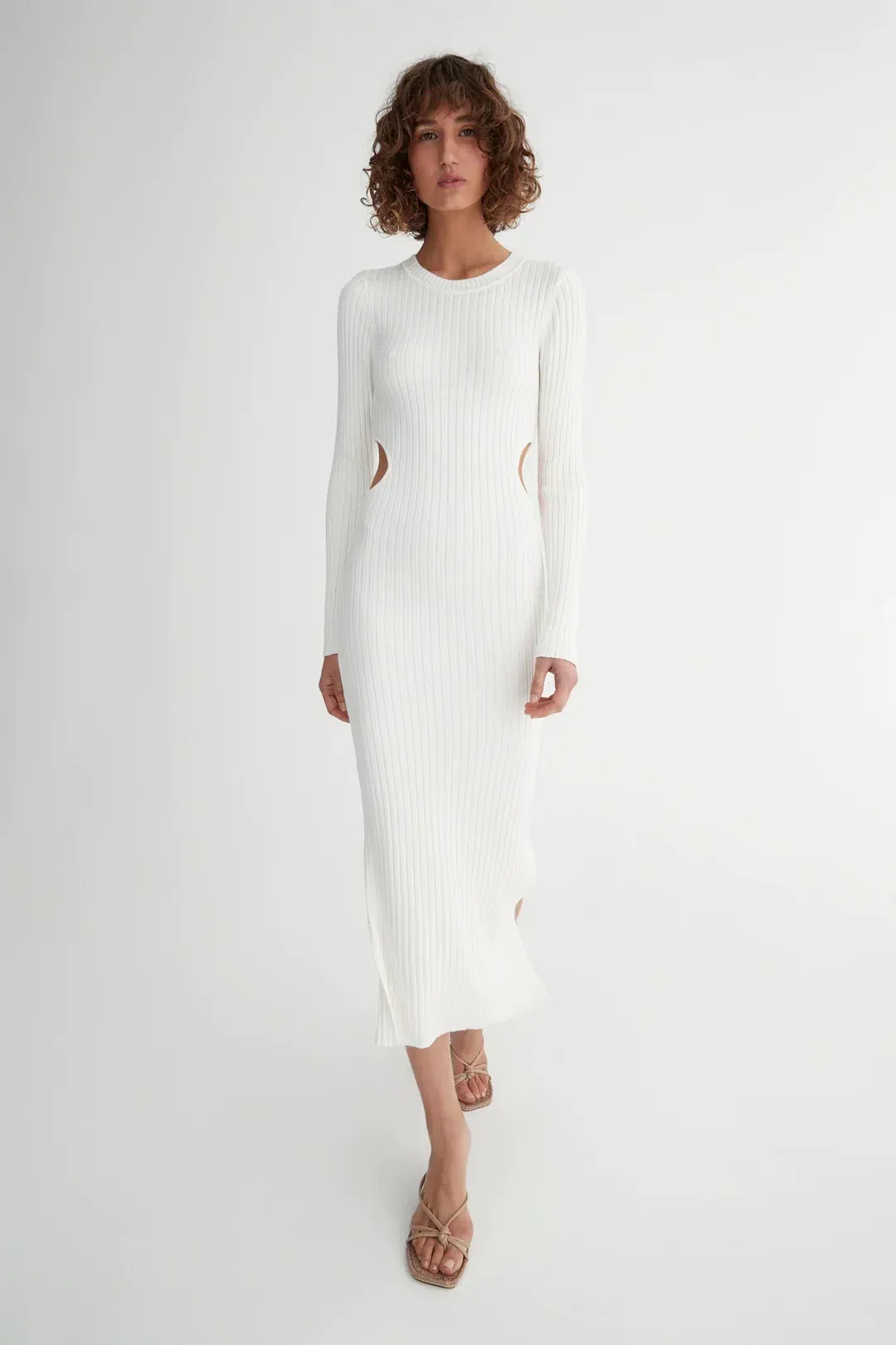 Hansen and Gretel Macy Dress in Bone White Size S/AU 8 for rent on The Volte - main image