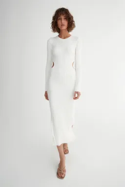 Hansen and Gretel Macy Dress in Bone White Size S/AU 8 for rent on The Volte - image 1