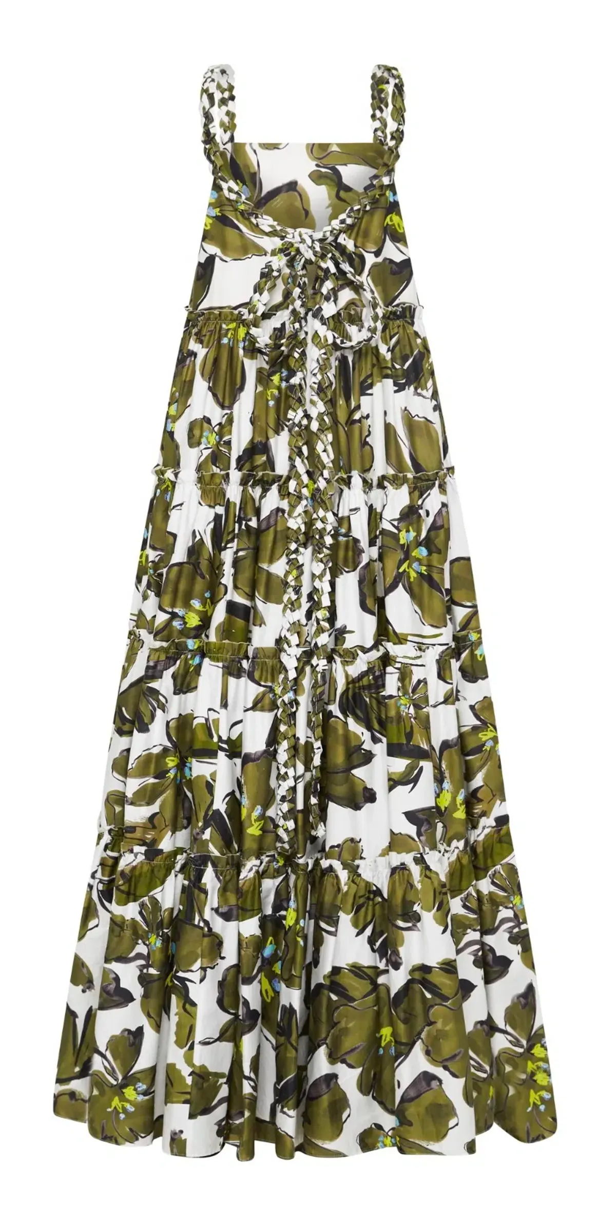 Aje Oasis Olive Leaf Strap Maxi Dress Print Size 10 - Image 3