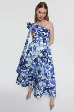 Rachel Gilbert Emiliano Dress Blue Print 0 / AU 6 for rent on The Volte - image 1