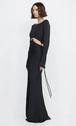 Bec & Bridge Diamond Days Long Sleeve Cut Out Maxi Dress Black Size AU 8 for rent on The Volte - image 3