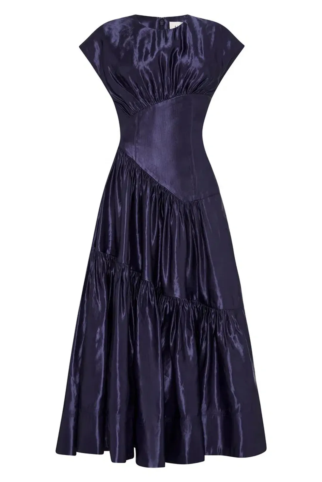 Aje Serendipity Reflection Midi Dress Midnight Navy Size AU 14 for rent on The Volte - main image