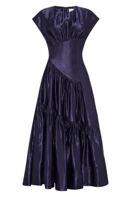 Aje Serendipity Reflection Midi Dress Midnight Navy Size AU 14 for rent on The Volte - image 4