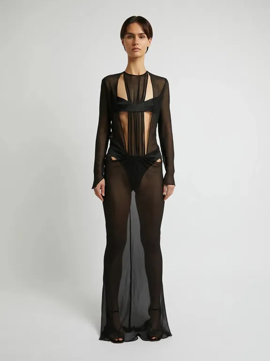 Christopher Esber Boudica Dress Black Size AU 8 / S for rent on The Volte - main image