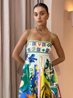 Alemais Soleil Sundress Print Multi Size AU 12 for rent on The Volte - image 2