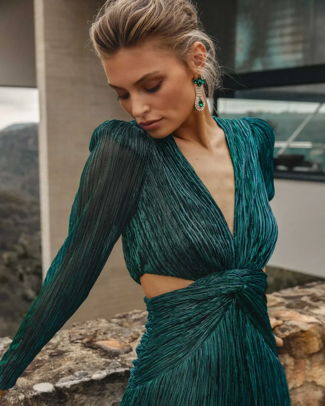 Sheike Millenium Dress in Emerald Size 12 for rent on The Volte - main image