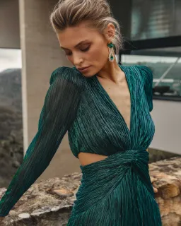 Sheike Millenium Dress in Emerald Size 12 for rent on The Volte - image 2