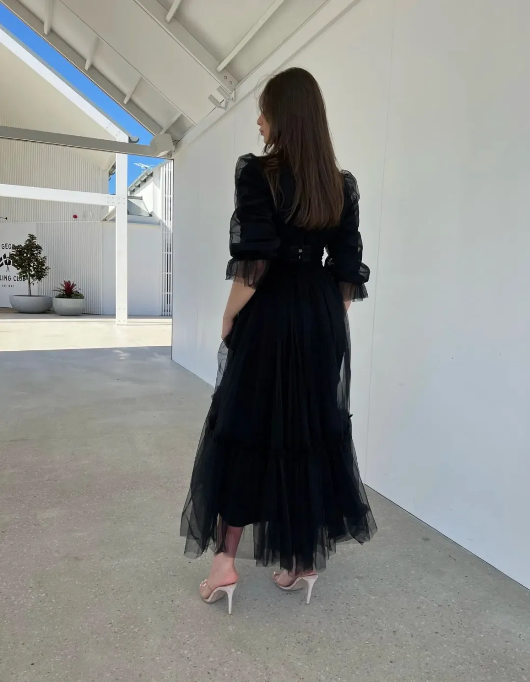 Veil of Faith Tulle Gown Black Size 8 for rent on The Volte - main image