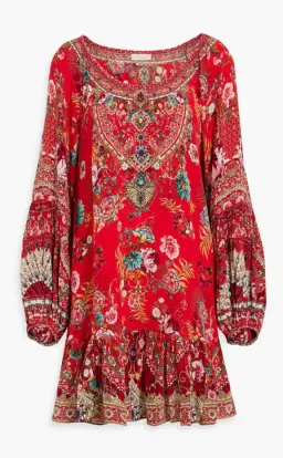Camilla Frill Dress Red Print Size 18 for rent on The Volte - image 3