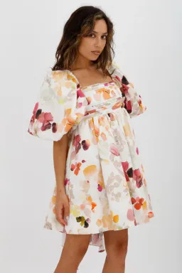 AJE Dassia Puff Sleeve Mini Dress Floral Print Size 10 for rent on The Volte - image 17