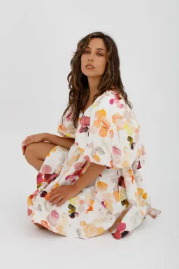 AJE Dassia Puff Sleeve Mini Dress Floral Print Size 10 for rent on The Volte - image 18