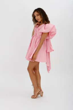 Aje Gretta Bow Back Mini Dress Ballet Pink Size 10 for rent on The Volte - image 12