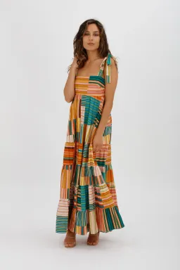 Alemais Sloane Tiered Midi Dress Multi Size 10 for rent on The Volte - image 6