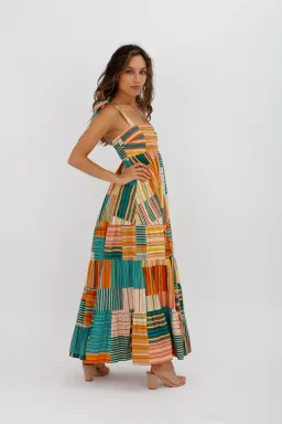 Alemais Sloane Tiered Midi Dress Multi Size 10 for rent on The Volte - image 9