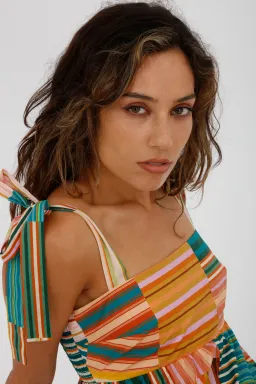 Alemais Sloane Tiered Midi Dress Multi Size 10 for rent on The Volte - image 12