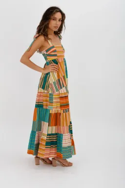 Alemais Sloane Tiered Midi Dress Multi Size 10 for rent on The Volte - image 11