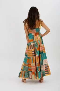 Alemais Sloane Tiered Midi Dress Multi Size 10 for rent on The Volte - image 10
