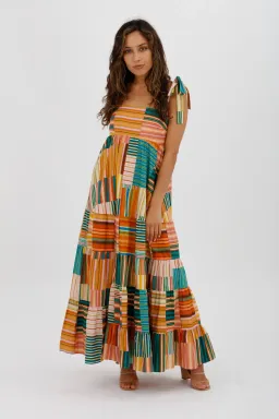 Alemais Sloane Tiered Midi Dress Multi Size 10 for rent on The Volte - image 2