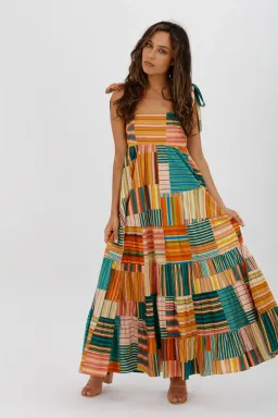 Alemais Sloane Tiered Midi Dress Multi Size 10 for rent on The Volte - image 5
