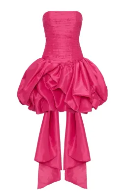 Aje Piacere Bubble Hem Mini Dress Fuchsia Size 8 for rent on The Volte - image 3