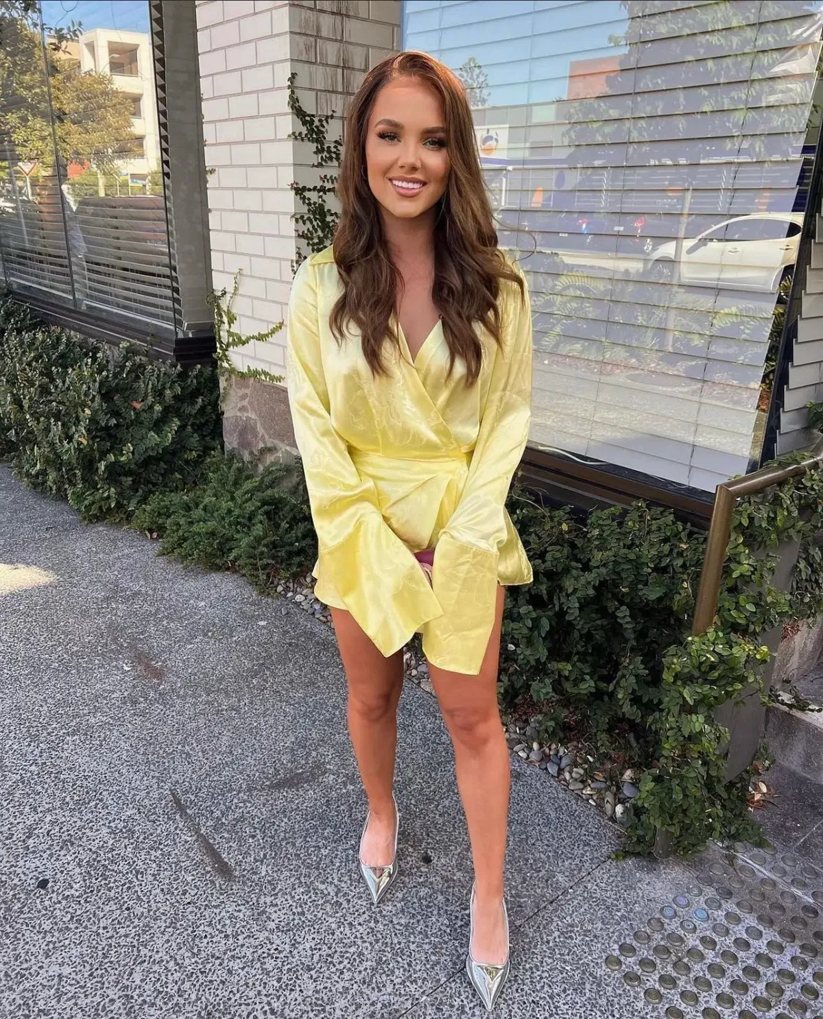 Rat & Boa Paloma Mini Dress Lemon Size 8 - Image 2