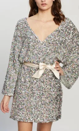 Winona Mingle Long Sleeve Mini Dress Sequin Size XS / Au 6 for rent on The Volte - image 2