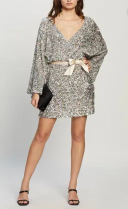 Winona Mingle Long Sleeve Mini Dress Sequin Size XS / Au 6 for rent on The Volte - image 1