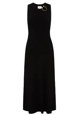 Aje Crescent Knit Midi Dress Black Size 10 / M for rent on The Volte - image 4