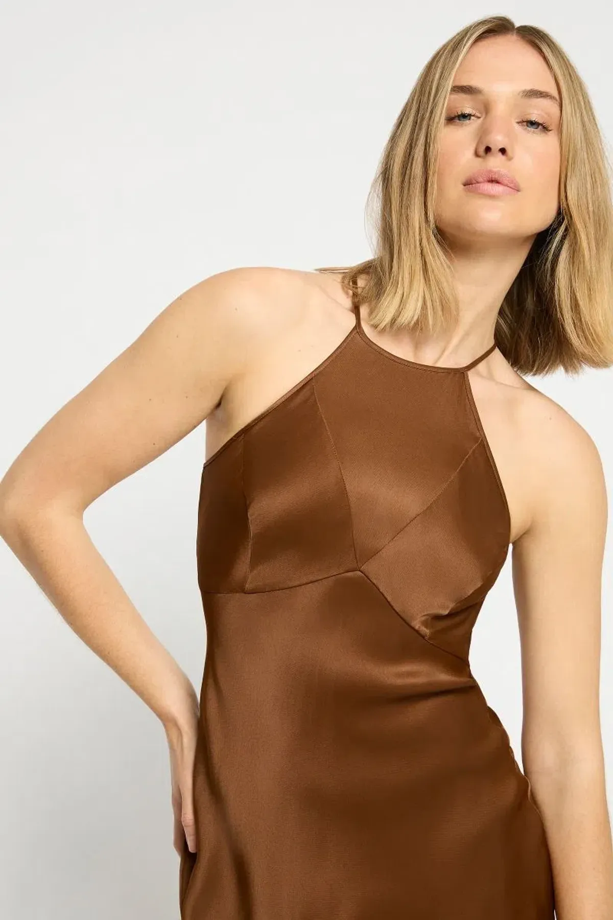 Sass and Bide Occasional Mix Dress Brown Size AU 6 - Image 3