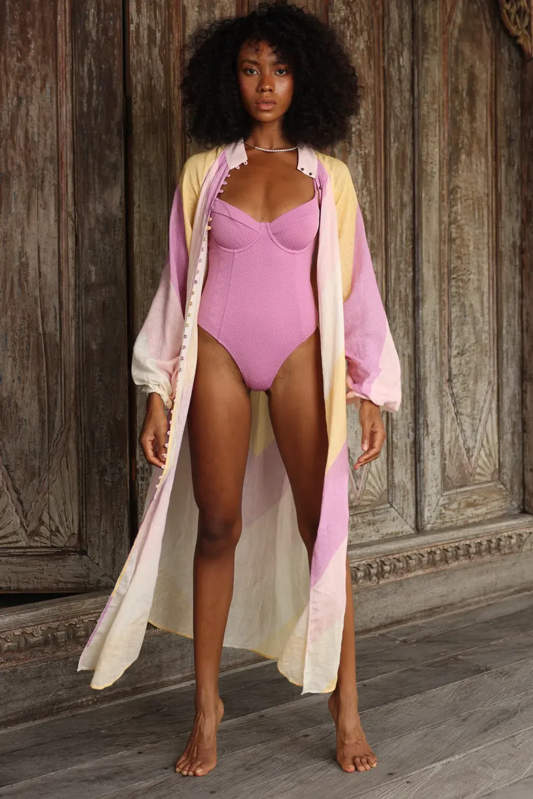 Tigerlily Kaleho Lorena Shirt Dress Popsicle Stripe Multi Size AU 8 for rent on The Volte - main image