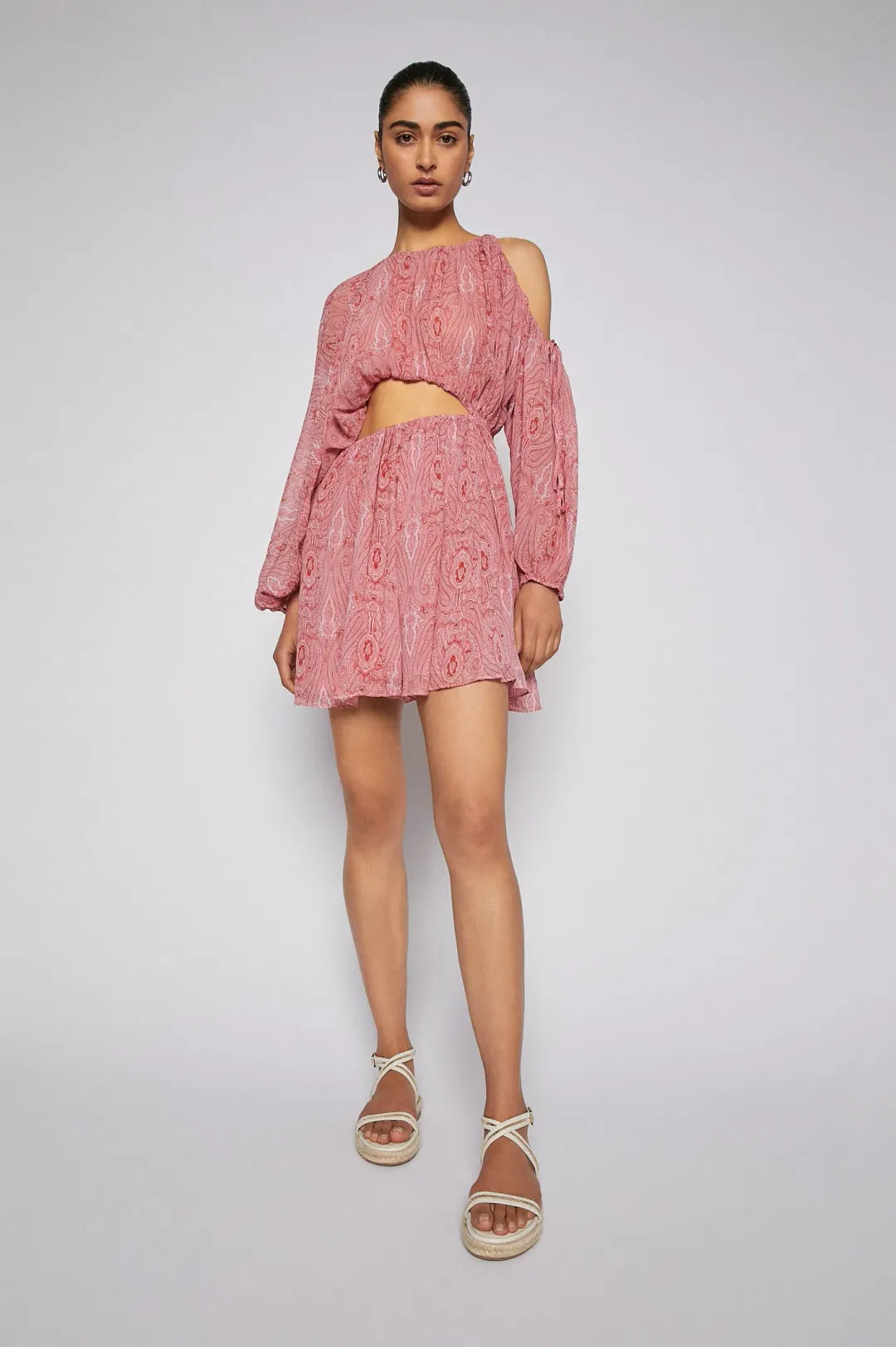 Scanlan Theodore Paisley Print Drawcord Mini Pink Size AU 8 for rent on The Volte - main image