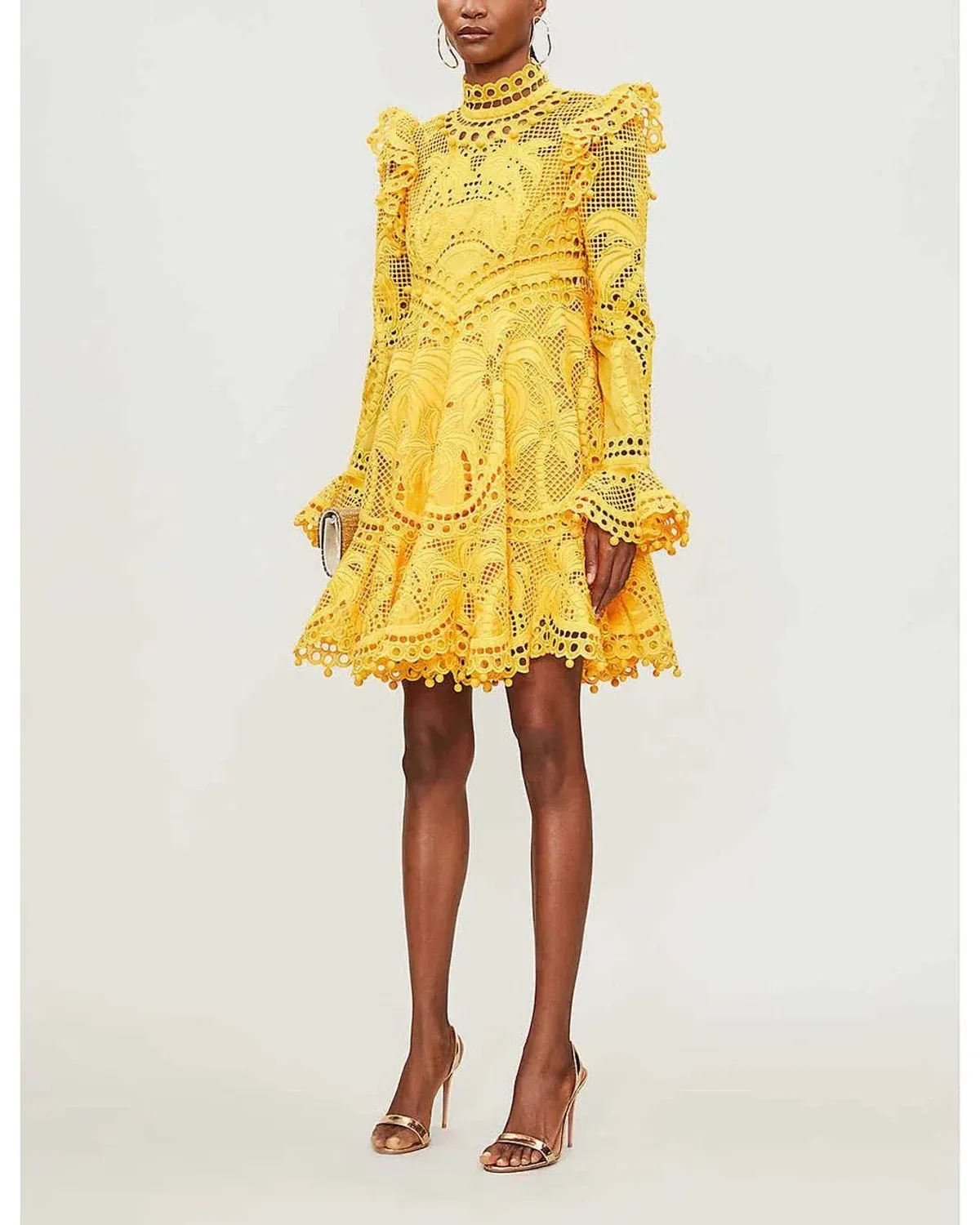 Zimmermann Yellow Brightside Palm Mini Dress Yellow Size 0 / AU 8 for rent on The Volte - main image