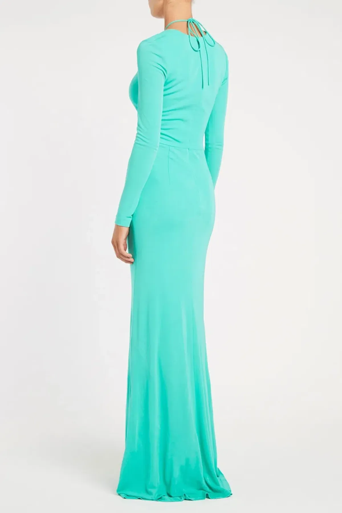 Rebecca Vallance Riccardo Gown Turquoise Green Size 12 - Image 3