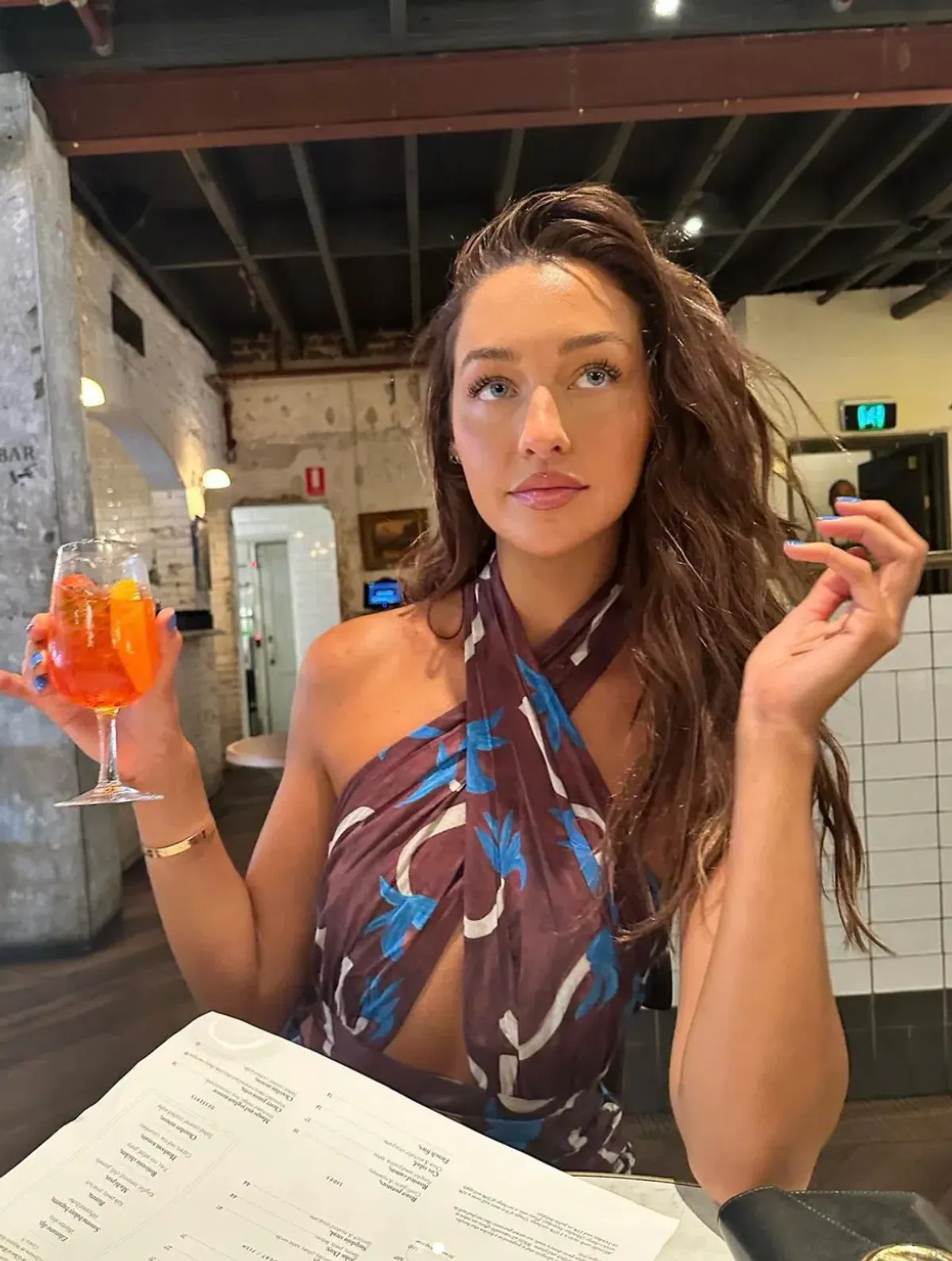 Venroy Cross Front Halter Mini Dress Print Size 6 - Image 4